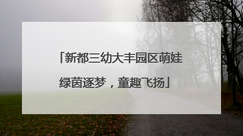 新都三幼大丰园区萌娃绿茵逐梦，童趣飞扬