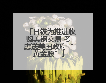 日铁为推进收购美钢交易 考虑送美国政府“黄金股”