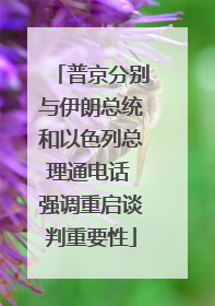 普京分别与伊朗总统和以色列总理通电话 强调重启谈判重要性