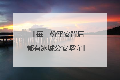 每一份平安背后 都有冰城公安坚守