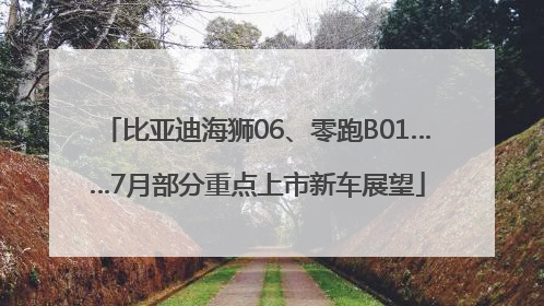 比亚迪海狮06、零跑B01……7月部分重点上市新车展望