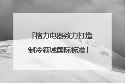格力电器致力打造制冷领域国际标准