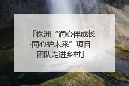 株洲“润心伴成长·同心护未来”项目团队走进乡村