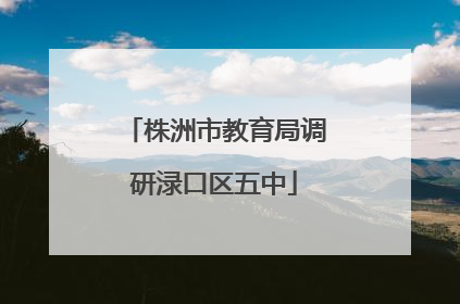 株洲市教育局调研渌口区五中