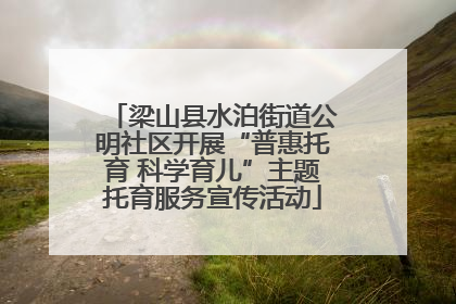 梁山县水泊街道公明社区开展“普惠托育 科学育儿”主题托育服务宣传活动