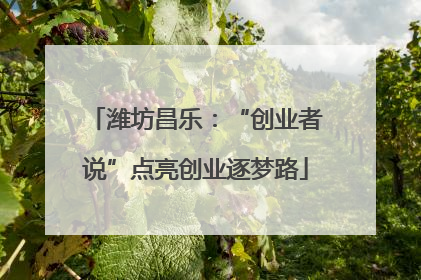 潍坊昌乐：“创业者说”点亮创业逐梦路
