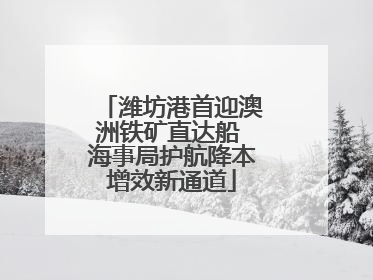 潍坊港首迎澳洲铁矿直达船 海事局护航降本增效新通道
