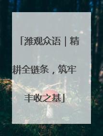 潍观众语｜精耕全链条，筑牢丰收之基