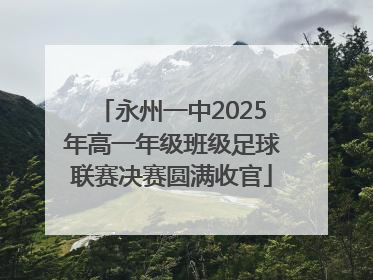 永州一中2025年高一年级班级足球联赛决赛圆满收官