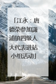 江永：唐德荣参加潇浦镇四级人大代表进站小组活动