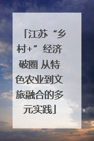 江苏“乡村+”经济破圈 从特色农业到文旅融合的多元实践