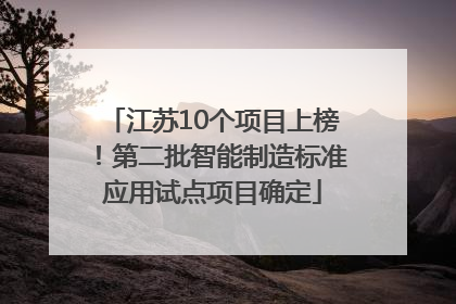 江苏10个项目上榜！第二批智能制造标准应用试点项目确定