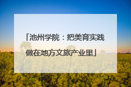 池州学院：把美育实践做在地方文旅产业里
