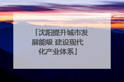 沈阳提升城市发展能级 建设现代化产业体系