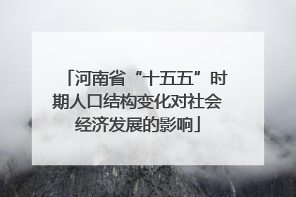 河南省“十五五”时期人口结构变化对社会经济发展的影响