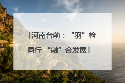 河南台前：“羽”检同行 “融”合发展