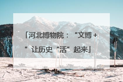 河北博物院：“文博＋”让历史“活”起来