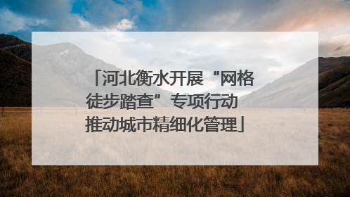 河北衡水开展“网格徒步踏查”专项行动 推动城市精细化管理