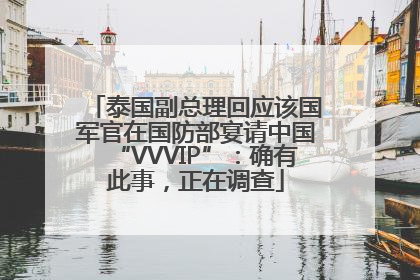 泰国副总理回应该国军官在国防部宴请中国“VVVIP”：确有此事，正在调查