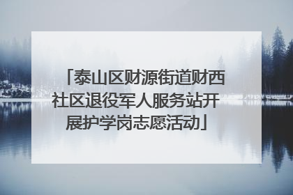 泰山区财源街道财西社区退役军人服务站开展护学岗志愿活动