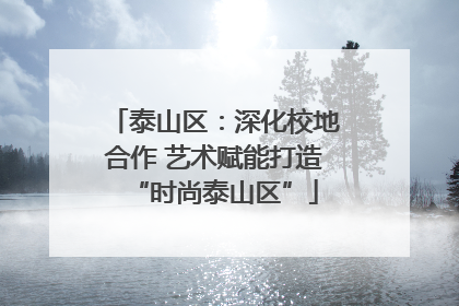 泰山区：深化校地合作 艺术赋能打造“时尚泰山区”