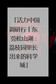 活力中国调研行丨东莞松山湖：荔枝园里长出来的科学城