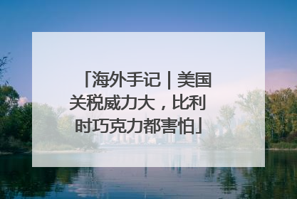 海外手记｜美国关税威力大，比利时巧克力都害怕