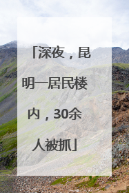深夜，昆明一居民楼内，30余人被抓