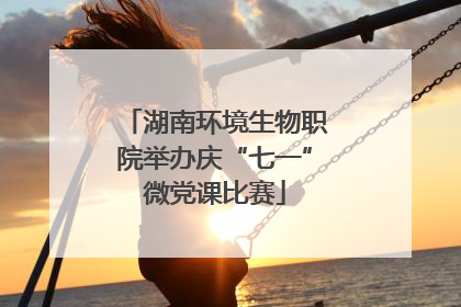 湖南环境生物职院举办庆“七一”微党课比赛