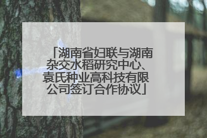 湖南省妇联与湖南杂交水稻研究中心、袁氏种业高科技有限公司签订合作协议