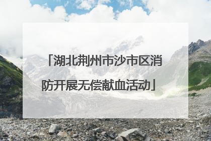 湖北荆州市沙市区消防开展无偿献血活动