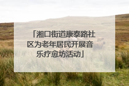 湘口街道康泰路社区为老年居民开展音乐疗愈坊活动
