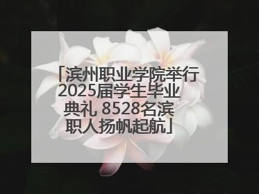 滨州职业学院举行2025届学生毕业典礼 8528名滨职人扬帆起航
