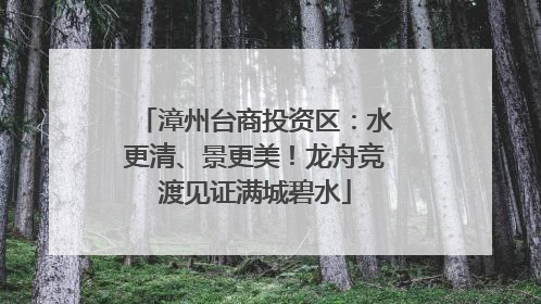 漳州台商投资区：水更清、景更美！龙舟竞渡见证满城碧水