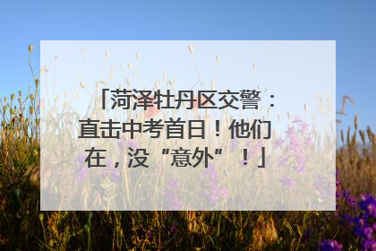 菏泽牡丹区交警：直击中考首日！他们在，没“意外”！