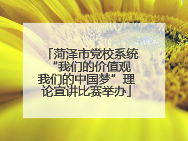 菏泽市党校系统“我们的价值观 我们的中国梦”理论宣讲比赛举办