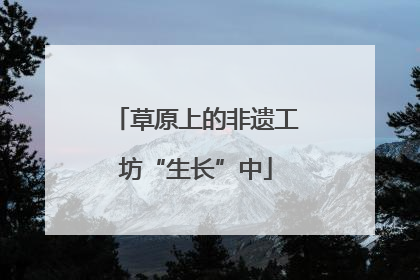 草原上的非遗工坊“生长”中