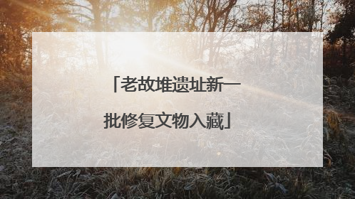 老故堆遗址新一批修复文物入藏