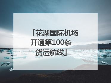 花湖国际机场开通第100条货运航线