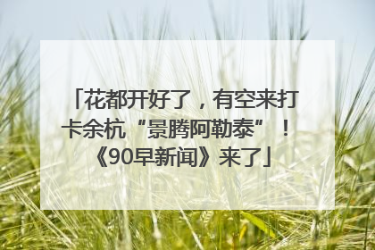花都开好了，有空来打卡余杭“景腾阿勒泰”！《90早新闻》来了