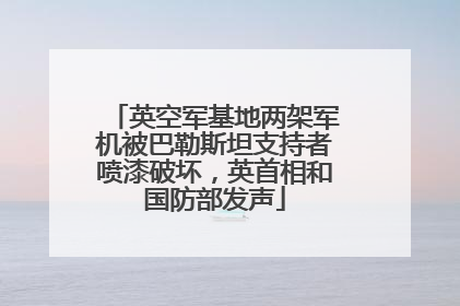 英空军基地两架军机被巴勒斯坦支持者喷漆破坏，英首相和国防部发声