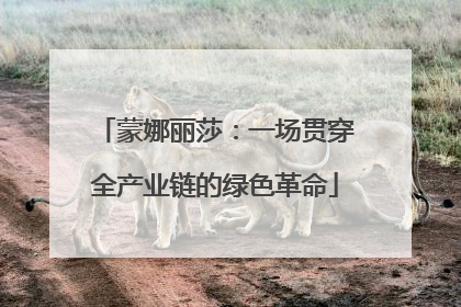 蒙娜丽莎：一场贯穿全产业链的绿色革命