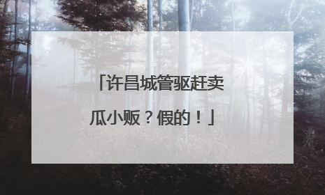 许昌城管驱赶卖瓜小贩？假的！