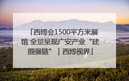 西博会1500平方米展馆 全景呈现广安产业“建圈强链”｜西博视界