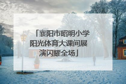 襄阳市昭明小学阳光体育大课间展演闪耀全场