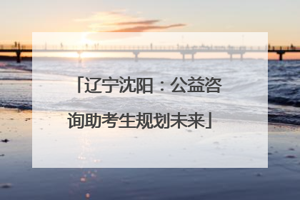 辽宁沈阳：公益咨询助考生规划未来