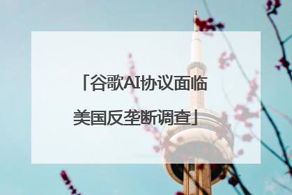 谷歌AI协议面临美国反垄断调查