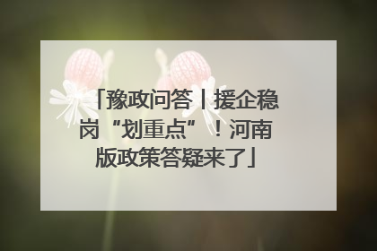 豫政问答丨援企稳岗“划重点”！河南版政策答疑来了