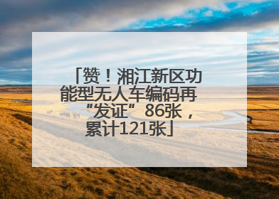 赞！湘江新区功能型无人车编码再“发证”86张，累计121张