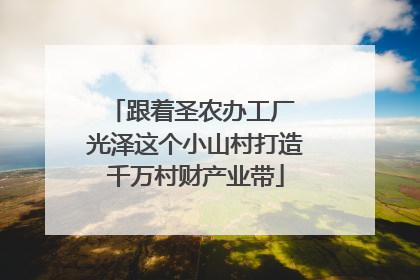 跟着圣农办工厂 光泽这个小山村打造千万村财产业带